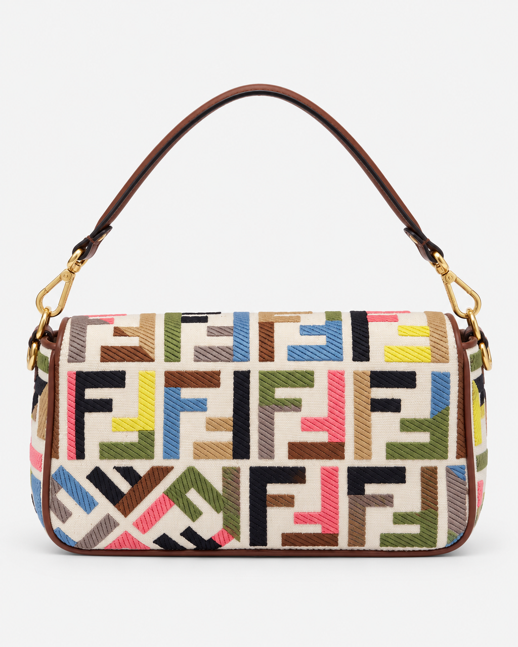 Fendi Baguette Multicolor FF – Canvas Ricamato
