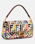 Fendi Baguette Multicolor FF – Canvas Ricamato